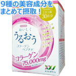 コラーゲン 粉末 サプリメント 美容 コラーゲンパウダー 「おいしくうるおうコラーゲンペプチド 75,000mg 30袋 (30日分)」 (プラセンタ・ヒアルロン酸・乳酸菌・エラスチン・セラミド・ビタミンC 配合)