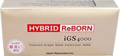 【あす楽対応】日本レスベラトロール 催芽ブドウ種子 GSPP iGS4000 HYBRID ReBORN 30カプセル