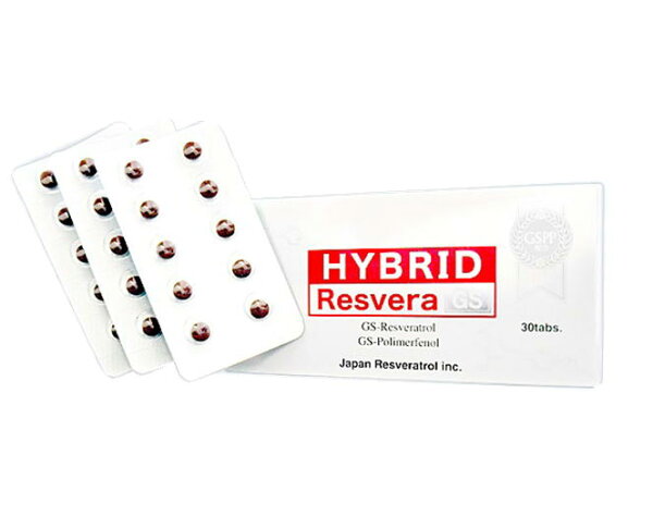 ハイブリッドレスベラGS HYBRID Resvera 30粒(約1ヶ月分) タブレット レスベラトロール サプリメント 健康食品